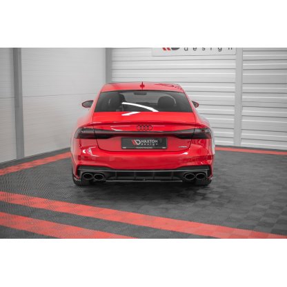 Maxton Design středový spoiler zadního nárazníku pro Audi A7 C8, černý lesklý plast ABS