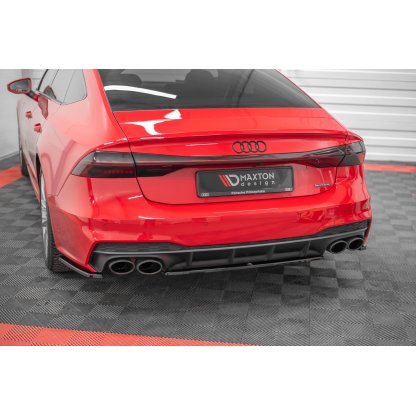 Maxton Design středový spoiler zadního nárazníku pro Audi A7 C8, černý lesklý plast ABS