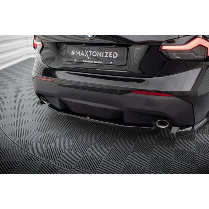 Maxton Design středový spoiler zadního nárazníku pro BMW řada 2 G42 Standard, černý lesklý plast ABS