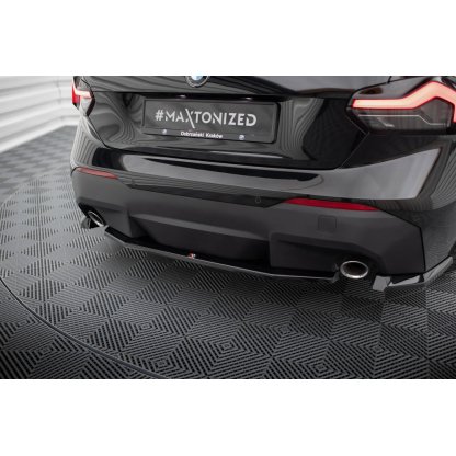 Maxton Design středový spoiler zadního nárazníku pro BMW řada 2 G42 Standard, černý lesklý plast ABS
