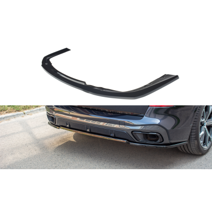 Maxton Design středový spoiler zadního nárazníku pro BMW X5 G05, černý lesklý plast ABS, M-pack
