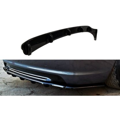 Maxton Design středový spoiler zadního nárazníku s žebrováním pro BMW řada 3 E46, plast ABS bez povrchové úpravy