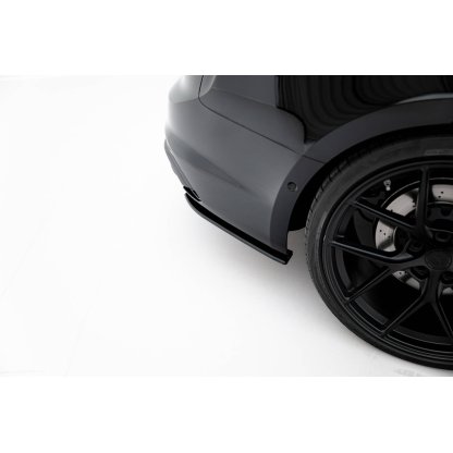 Maxton Design "Street Pro" boční difuzory pod zadní nárazník pro Audi RS5 F5, plast ABS bez povrchové úpravy, Sportback, s černou a červenou linkou