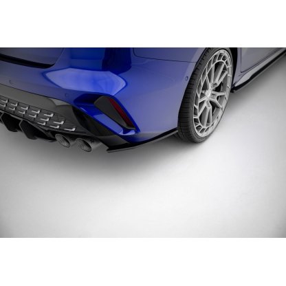 Maxton Design "Street Pro" boční difuzory pod zadní nárazník pro Audi S3 8Y Facelift, plast ABS bez povrchové úpravy, Sedan, s černou a červenou linkou