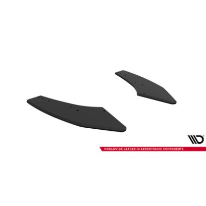 Maxton Design "Street Pro" boční difuzory pod zadní nárazník pro Audi S3 8Y Facelift, plast ABS bez povrchové úpravy, Sedan, s černou a červenou linkou