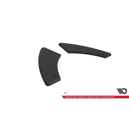 Maxton Design "Street Pro" boční difuzory pod zadní nárazník pro Audi S3 8Y Facelift, plast ABS bez povrchové úpravy, Sportback, s černou a červenou linkou
