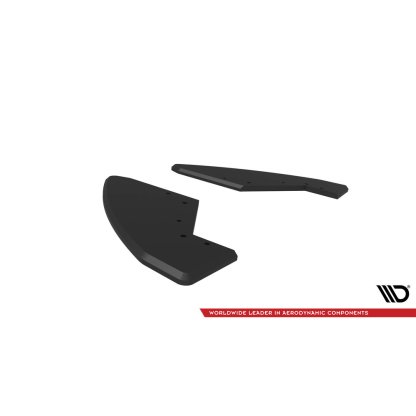 Maxton Design "Street Pro" boční difuzory pod zadní nárazník pro Audi TT S 8S, plast ABS bez povrchové úpravy, s červenou linkou