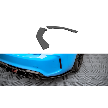 Maxton Design "Street Pro" boční difuzory pod zadní nárazník pro BMW M2 F87, plast ABS bez povrchové úpravy, s červenou linkou