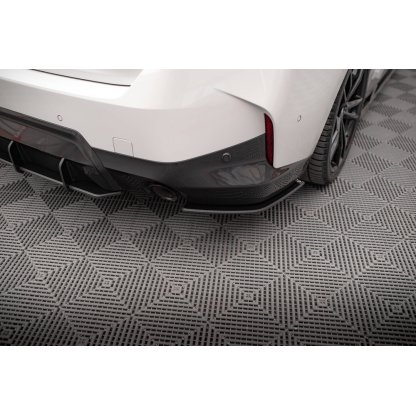 Maxton Design "Street Pro" boční difuzory pod zadní nárazník pro BMW řada 2 G42 M-Pack, plast ABS bez povrchové úpravy, s červenou linkou
