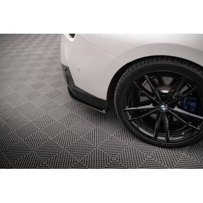 Maxton Design "Street Pro" boční difuzory pod zadní nárazník pro BMW řada 2 G42 M-Pack, plast ABS bez povrchové úpravy, s červenou linkou