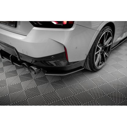 Maxton Design "Street Pro" boční difuzory pod zadní nárazník pro BMW řada 2 G42 M240i, plast ABS bez povrchové úpravy, s červenou linkou