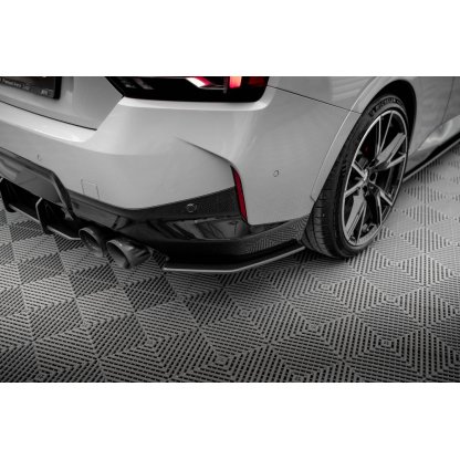 Maxton Design "Street Pro" boční difuzory pod zadní nárazník pro BMW řada 2 G42 M240i, plast ABS bez povrchové úpravy, s červenou linkou