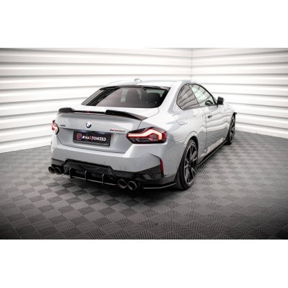 Maxton Design "Street Pro" boční difuzory pod zadní nárazník pro BMW řada 2 G42 M240i, plast ABS bez povrchové úpravy, s červenou linkou