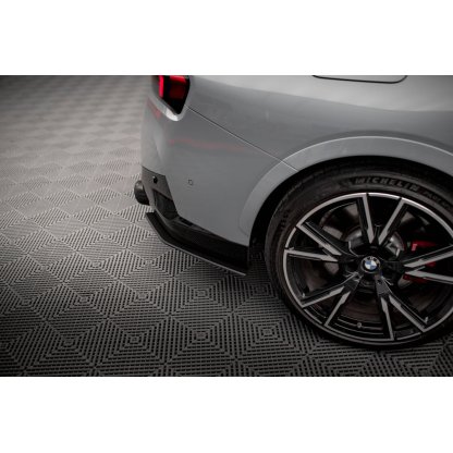 Maxton Design "Street Pro" boční difuzory pod zadní nárazník pro BMW řada 2 G42 M240i, plast ABS bez povrchové úpravy, s červenou linkou