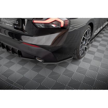 Maxton Design "Street Pro" boční difuzory pod zadní nárazník pro BMW řada 2 G42 Standard, plast ABS bez povrchové úpravy, s červenou linkou