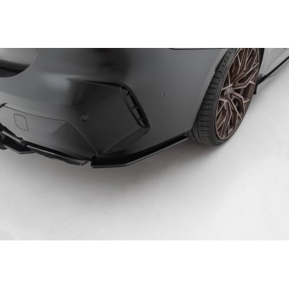 Maxton Design "Street Pro" boční difuzory pod zadní nárazník pro BMW řada 4 G22/M440i, G23, plast ABS bez povrchové úpravy, Coupe / M440i Cabrio, s černou a červenou linkou