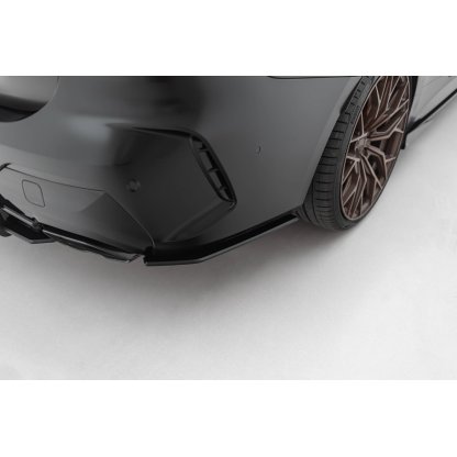 Maxton Design "Street Pro" boční difuzory pod zadní nárazník pro BMW řada 4 G22/M440i, G23, plast ABS bez povrchové úpravy, Coupe / M440i Cabrio, s černou a červenou linkou