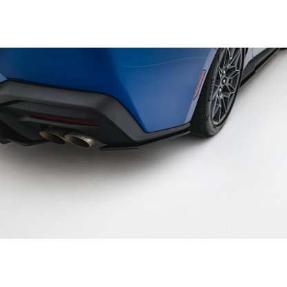 Maxton Design "Street Pro" boční difuzory pod zadní nárazník pro Ford Mustang Mk7 GT, plast ABS bez povrchové úpravy, s černou a červenou linkou