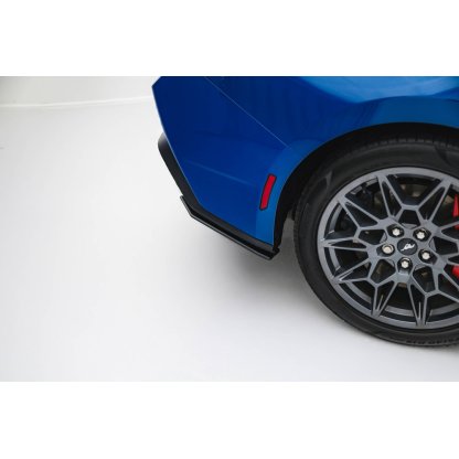 Maxton Design "Street Pro" boční difuzory pod zadní nárazník pro Ford Mustang Mk7 GT, plast ABS bez povrchové úpravy, s černou a červenou linkou
