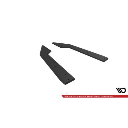 Maxton Design "Street Pro" boční difuzory pod zadní nárazník pro Ford Mustang Mk7 GT, plast ABS bez povrchové úpravy, s černou a červenou linkou