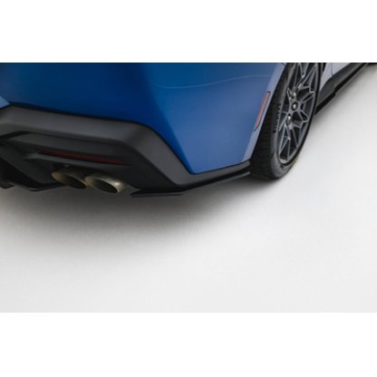 Maxton Design "Street Pro" boční difuzory pod zadní nárazník pro Ford Mustang Mk7 GT, plast ABS bez povrchové úpravy, s černou a červenou linkou