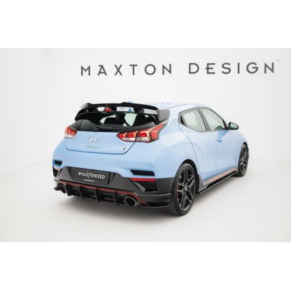 Maxton Design "Street Pro" boční difuzory pod zadní nárazník pro Hyundai Veloster N Mk2, plast ABS bez povrchové úpravy