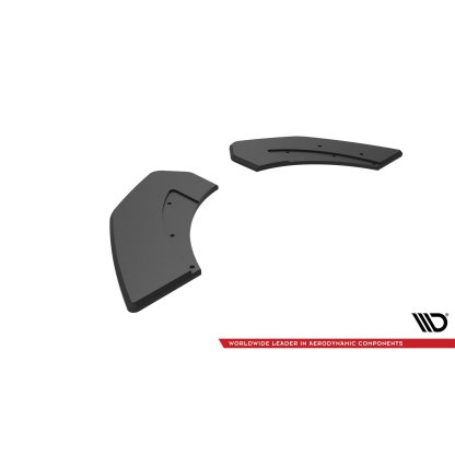 Maxton Design "Street Pro" boční difuzory pod zadní nárazník pro Hyundai Veloster N Mk2, plast ABS bez povrchové úpravy, s černou a červenou linkou