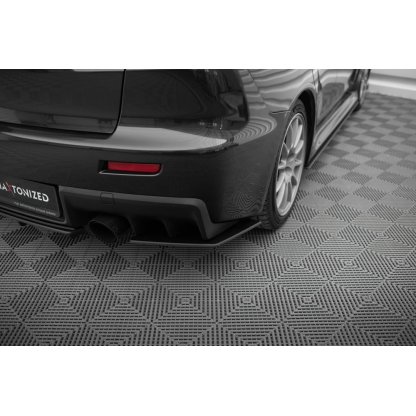 Maxton Design "Street Pro" boční difuzory pod zadní nárazník pro Mitsubishi Lancer Evo Mk10, plast ABS bez povrchové úpravy