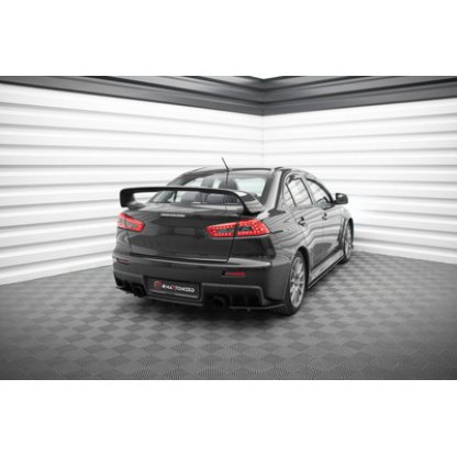 Maxton Design "Street Pro" boční difuzory pod zadní nárazník pro Mitsubishi Lancer Evo Mk10, plast ABS bez povrchové úpravy