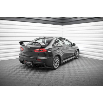 Maxton Design "Street Pro" boční difuzory pod zadní nárazník pro Mitsubishi Lancer Evo Mk10, plast ABS bez povrchové úpravy