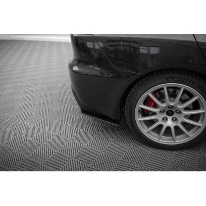 Maxton Design "Street Pro" boční difuzory pod zadní nárazník pro Mitsubishi Lancer Evo Mk10, plast ABS bez povrchové úpravy, s černou a červenou linkou