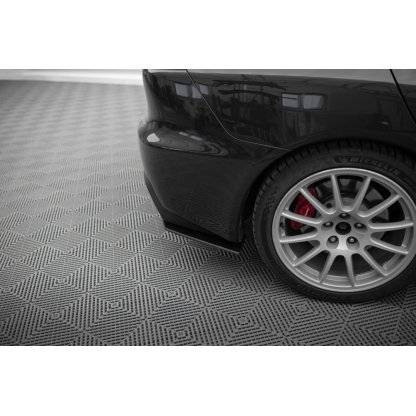 Maxton Design "Street Pro" boční difuzory pod zadní nárazník pro Mitsubishi Lancer Evo Mk10, plast ABS bez povrchové úpravy, s černou a červenou linkou