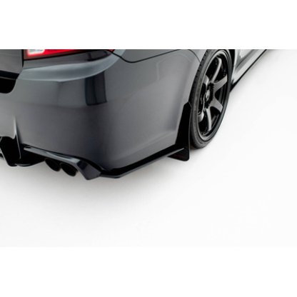 Maxton Design "Street Pro" boční difuzory pod zadní nárazník pro Subaru Impreza WRX STi Mk3 Facelift, plast ABS bez povrchové úpravy, s černou a červenou linkou