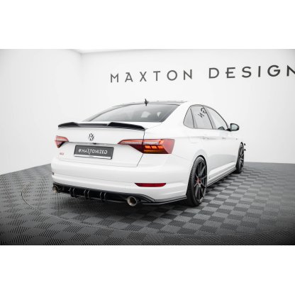 Maxton Design "Street Pro" boční difuzory pod zadní nárazník pro Volkswagen Jetta Mk7 GLI, plast ABS bez povrchové úpravy, s černou a červenou linkou