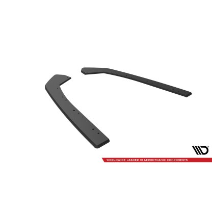 Maxton Design "Street Pro" boční difuzory pod zadní nárazník pro Volkswagen Jetta Mk7 GLI, plast ABS bez povrchové úpravy, s černou a červenou linkou