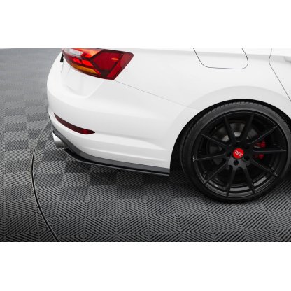 Maxton Design "Street Pro" boční difuzory pod zadní nárazník pro Volkswagen Jetta Mk7 GLI, plast ABS bez povrchové úpravy, s černou a červenou linkou