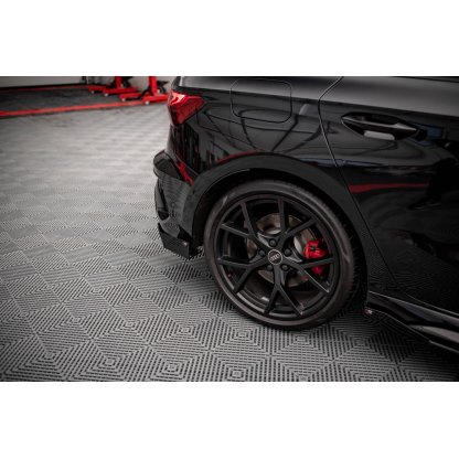 Maxton Design "Street Pro" boční difuzory pod zadní nárazník s křidélky pro Audi RS3 8Y, plast ABS bez povrchové úpravy, Sportback, s červenou linkou