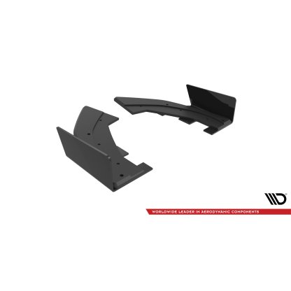 Maxton Design "Street Pro" boční difuzory pod zadní nárazník s křidélky pro Audi RS3 8Y, plast ABS bez povrchové úpravy, Sportback, s červenou linkou