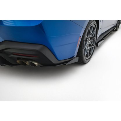 Maxton Design "Street Pro" boční difuzory pod zadní nárazník s křidélky pro Ford Mustang Mk7 GT, plast ABS bez povrchové úpravy