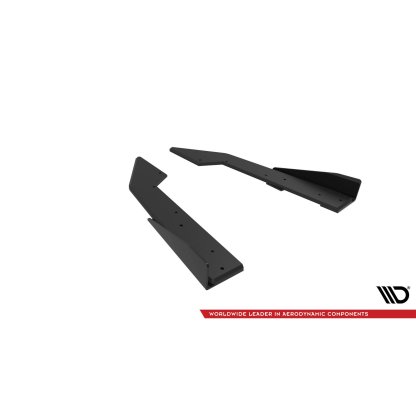 Maxton Design "Street Pro" boční difuzory pod zadní nárazník s křidélky pro Ford Mustang Mk7 GT, plast ABS bez povrchové úpravy