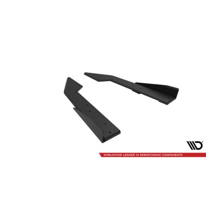 Maxton Design "Street Pro" boční difuzory pod zadní nárazník s křidélky pro Ford Mustang Mk7 GT, plast ABS bez povrchové úpravy