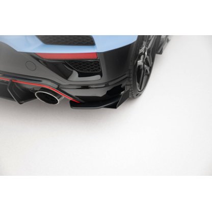 Maxton Design "Street Pro" boční difuzory pod zadní nárazník s křidélky pro Hyundai Veloster N Mk2, plast ABS bez povrchové úpravy