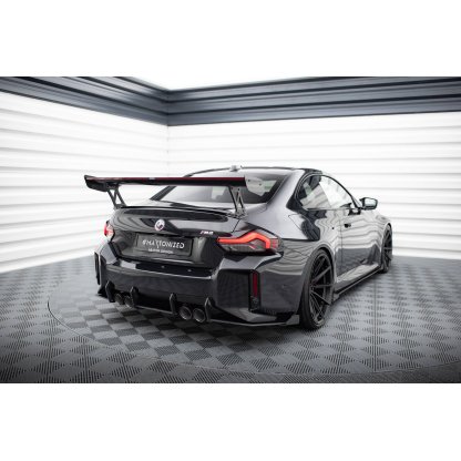 Maxton Design "Street Pro" boční difuzory pod zadní nárazník s křidélky ver.1 pro BMW M2 G87, plast ABS bez povrchové úpravy
