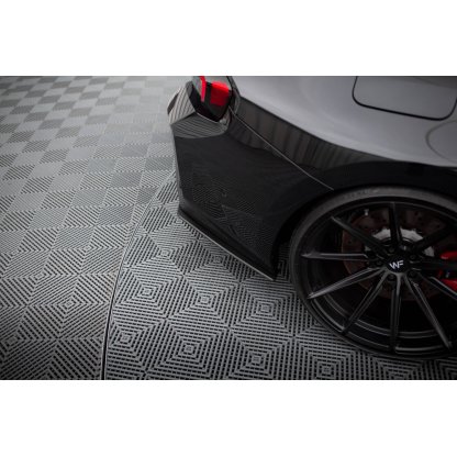 Maxton Design "Street Pro" boční difuzory pod zadní nárazník v.1 pro BMW M2 G87, plast ABS bez povrchové úpravy, s červenou linkou