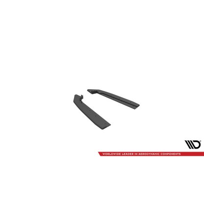 Maxton Design "Street Pro" boční difuzory pod zadní nárazník v.1 pro Ford Mustang MK6 GT Facelift, plast ABS bez povrchové úpravy, s červenou linkou