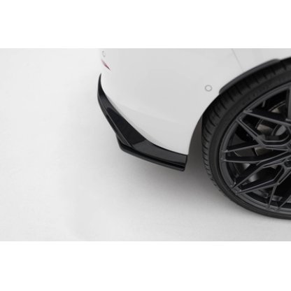 Maxton Design "Street Pro" boční difuzory pod zadní nárazník v.1 pro Volkswagen Golf GTI Mk8, Mk8 Facelift, plast ABS bez povrchové úpravy, s černou a červenou linkou