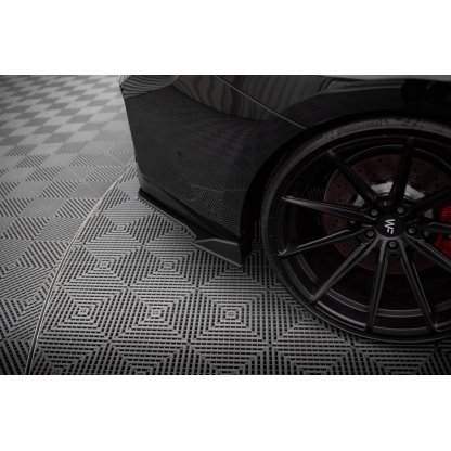 Maxton Design "Street Pro" boční difuzory pod zadní nárazník v.2 pro BMW M2 G87, plast ABS bez povrchové úpravy, s červenou linkou