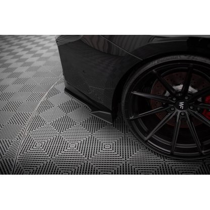 Maxton Design "Street Pro" boční difuzory pod zadní nárazník v.2 pro BMW M2 G87, plast ABS bez povrchové úpravy, s červenou linkou