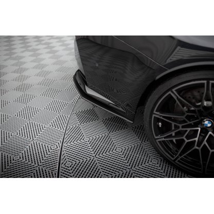Maxton Design "Street Pro" boční difuzory pod zadní nárazník v.2 pro BMW M3 G80, plast ABS bez povrchové úpravy, s černou linkou