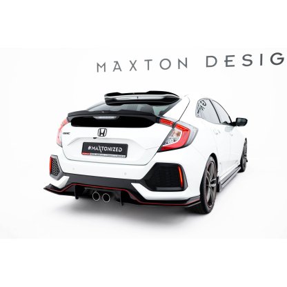 Maxton Design "Street Pro" boční difuzory pod zadní nárazník v.2 pro Honda Civic Mk10 Sport, plast ABS bez povrchové úpravy